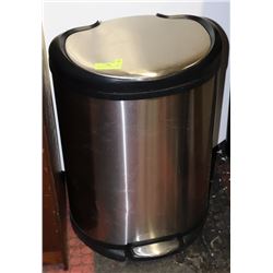 LARGE STAINLESS GARBAGE BIN