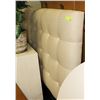 Image 1 : WHITE FABRIC KING SIZE HEADBOARD WITH ARTIFICIAL