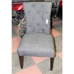 SHOWHOME GREY FABRIC SIDECHAIR