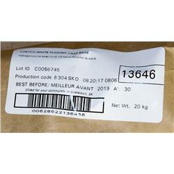 44LB BAG WHITE PUDDING CAKE MIX, NEAR EXPIRY X2