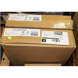 2 CASES OF FIVE 19" WHITE FLOOR MAINTENANCE PADS
