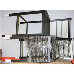 GROUP OF 4 ALL METAL 2 TONE BISTRO STOOLS