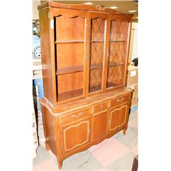 BUFFET & HUTCH - MISSING A GLASS PANEL,