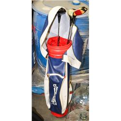 PEPSI LEATHER GOLF BAG WITH PING DRIVERS