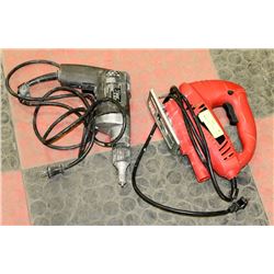 BLACK AND DECKER SCREWGUN AND SKIL JIGSAW