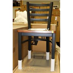 METAL AND WOOD CAFE CHAIR