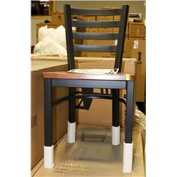 METAL AND WOOD CAFE CHAIR