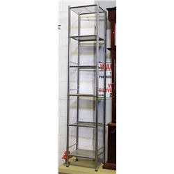 WOODEN SHOE ORGANIZER ON CASTORS