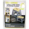 Image 1 : NEW TOOLMASTER 2 PIECE FOLDABLE STEP STOOLS