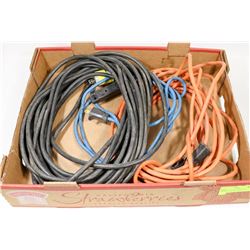 LOT OF 3 EXTENSION CORDS INCLUDES 40' H/D CORD