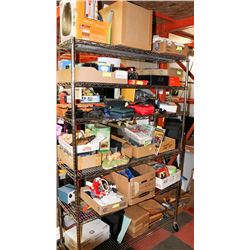 METRO RACK WITH ASSORTED CD'S, GIFT CARDS AND