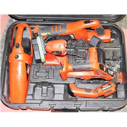 LARGE BLACK CASE W/BLACK & DECKER 18V