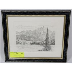 DRAWING "ROCKY MOUNTAIN PEACE" SIGNED ME-A-MO-D.