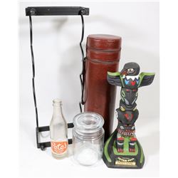 BOX WITH WINE RACK, TRAVEL WINE CASE AND LIQUOR