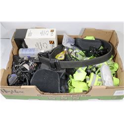 LARGE FLAT OF MISC SAFETY/WORK ITEMS