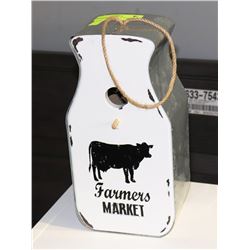 NEW LARGE METAL & WOOD  MILK JUG BIRD HOUSE