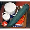 Image 1 : LARGE BOX OF CAMPING GEAR INCL. 2 MAN