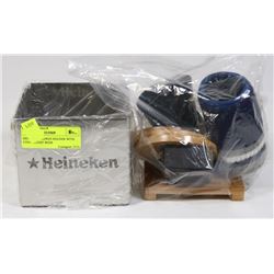 HEINEKEN NAPKIN HOLDER WITH COORS LIGHT BEER