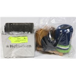 HEINEKEN NAPKIN HOLDER WITH COORS LIGHT BEER