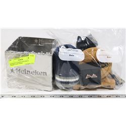 HEINEKEN NAPKIN HOLDER WITH COORS LIGHT BEER