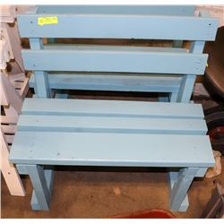 BLUE BENCH 29"X16"X32"