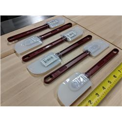 10” FLAT HEAD SPATULAS W/RED HANDLE - LOT OF 6