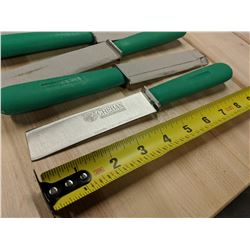 4.5” GREEN HANDLE CUT-OFF KNIVES - LOT OF 3