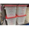 Image 1 : 8QT FOOD STORAGE CONTAINERS & LIDS - LOT OF 4