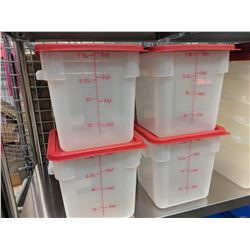 8QT FOOD STORAGE CONTAINERS & LIDS - LOT OF 4