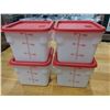 Image 1 : 6QT FOOD STORAGE CONTAINERS & LIDS - LOT OF 4