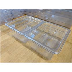 1/2 SIZE, 6" DEEP POLYCARB INSERTS & LIDS - LOT O