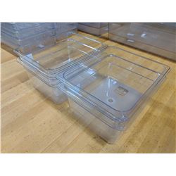 1/2 SIZE, 6" DEEP POLYCARB INSERTS - LOT OF 4