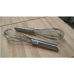 12" STAINLESS WHIPS - LOT OF 2