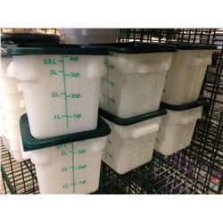 4QT FOOD STORAGE CONTAINERS & LIDS - LOT OF 6