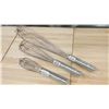 Image 1 : 10", 14", 20" STAINLESS WHIPS - LOT OF 3