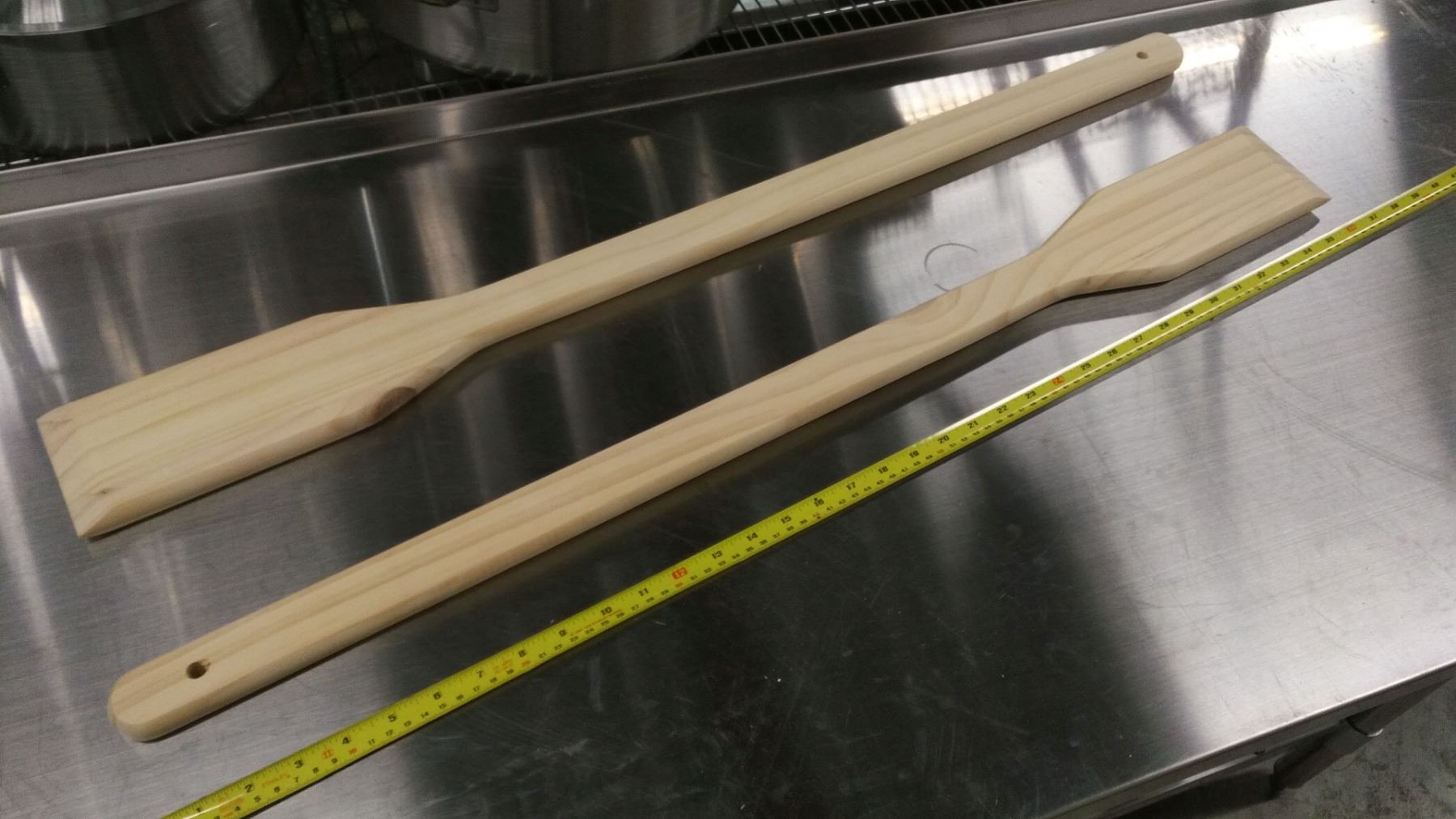 36" WOODEN MIXING PADDLES LOT OF 2