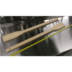 36" WOODEN MIXING PADDLES - LOT OF 2