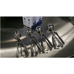 STAINLESS PORTION CONTROL DISHERS SET - SET OF 4