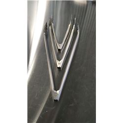 9", 12", 16" HD STAINLESS TONG SET - LOT OF 3