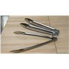 Image 1 : 12" STAINLESS EXTRA HEAVY DUTY TONGS - LOT OF 3