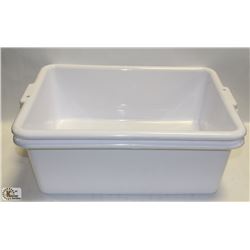 LOT OF TWO 7" DEEP WHITE TOTES