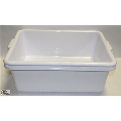 LOT OF TWO 7" DEEP WHITE TOTES