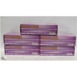 5 BOXES OF X-LARGE GOLD TOUCH SYNTHETIC VINYL