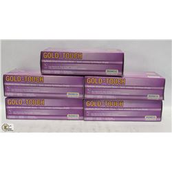 5 BOXES OF X-LARGE GOLD TOUCH SYNTHETIC VINYL