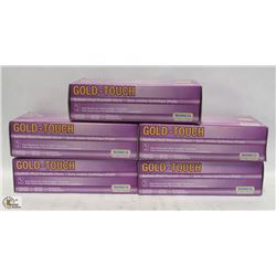 5 BOXES OF X-LARGE GOLD TOUCH SYNTHETIC VINYL
