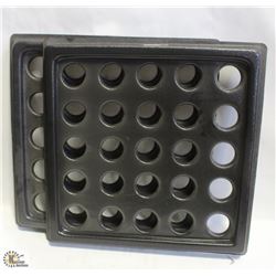 LOT OF TWO 25 HOLE PLASTIC GLASS ICE FILLER