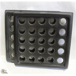 LOT OF TWO 25 HOLE PLASTIC GLASS ICE FILLER