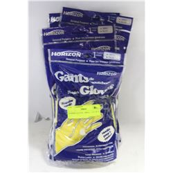 RUBBER GLOVES   SMALL  LOT OF 12