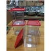 Image 1 : 8QT CLEAR STORAGE CONTAINERS & LIDS - LOT OF 4