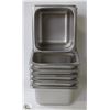 Image 1 : 1/6 SIZE, 4" DEEP STAINLESS INSERTS - LOT OF 6